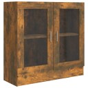 vidaXL Vitrineskap r?kt eik 82,5x30,5x80 cm konstruert tre