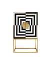 OP Art barskap svart/hvit