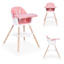 Spisestol 2-i-1 ECOTOYS Rosa