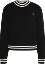 Calvin Klein Jeans Woven Label Crewneck Sweater   Black   XS