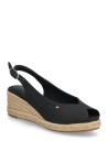 Tommy Hilfiger Mid Wedge Espad Slingback   Black   41