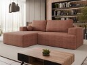 Deylor Sovesofa med sjeselong 3 seter   Rosa