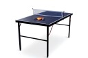 Sammenleggbart mini bordtennisbord inkl. nett 2 racketer og baller 137x76 cm Blå
