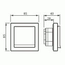 ABB Impressivo Stikkontakt innfelt, jordet, IP44, hvit 1-veis