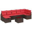 vidaXL Sofa sett 5 stk. polyrotting