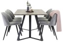 Venture Home Marina Spisegruppe 180 cm Rektangulært med 6 Velvet Fløyel Spisestoler Sort
