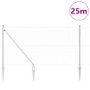  Gjerde med innlegg. sølv 1 x 25 m PVC-belagt stål
