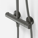Semplice Termostatsett SRL10 S03 Rain DeLuxe RHB30 ø30cm PVD Matt Gun Metal
