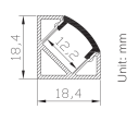 Gant 12 Aluprofil 1m H
