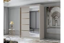 Lungos Garderobe med Speil 120x200 cm - Beige