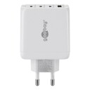 Goobay USB-Lader 1xUSB QC, 3xUSB-C PD 68W - Hvit