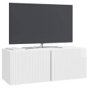  Vegghengt TV skap Veggmontert Høgglans hvit 78,5 x 31 x 30 cm