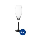Villeroy & Boch Manufacture Rock champagneglass 26 cl, 4-pakning Klar-svart
