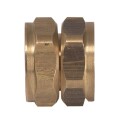 Vatette Dobbeltmutter 22 mm x G20 i Messing for Rørdeler