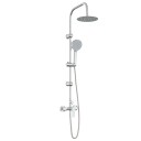 vidaXL Dusjsystem Krom Rustfritt stål 21 x 48 x 112 cm