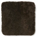 Skinnwille Curly sittepute i lammeskinn 40x40 cm Brown melange