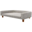 Northio Hundesofa Kjæledyrsofa Kattesofa Med Pute Hundeseng For Store Hunder Hundesofa Med Hevet Design Hundestol Med Treben Grå 9