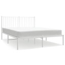  Sengeramme i metall med hodegavl hvit 135x190 cm