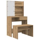  Sminkebordsett med LED artisan eik konstruert tre 8721158760784