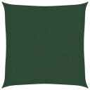 vidaXL Solseil 160 g/m² mørkegrønn 2,5x2,5 m HDPE