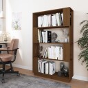 vidaXL Bokhylle/romdeler honningbrun 80x25x132 cm heltre