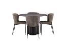 Venture Home Olivia Matgruppe 110 cm Rund med 4 Modesto Stoler Beige