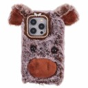 INCOVER iPhone 15 Pro Fleksibelt Plastbakdeksel m. Pels - Gris - Brun