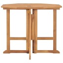 vidaXL Sammenleggbart hagebord 90x90x75 cm heltre teak