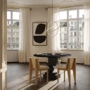 101 Copenhagen Artist spisebord Ø120   Kaffesort eik