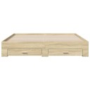  Sengeramme med skuffer sonoma eik 180x200 cm konstruert tre 8721102620188