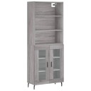 vidaXL Highboard grå sonoma 69,5x34x180 cm konstruert tre 8720845927066