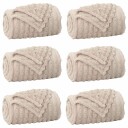 vidaXL Kastepledd 6 pcs Beige 270 x 240 cm Fleece