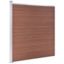 vidaXL Hagegjerde WPC 175x186 cm brun
