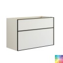 Dansani Inzo Alu-ramme Svart Underskap 2 Skuff NCS Farge / 100cm