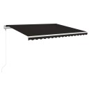 vidaXL Automatisk markise med vindsensor og LED 450x350 cm antrasitt