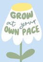 Grow At Your Own Pace Plakat / 40x50