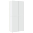  Highboard hvit 80x42,5x185 cm konstruert tre