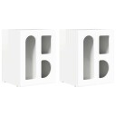  Nattbord 2 pcs Høyglanset hvit 40 x 35 x 50 cm Konstruert tre