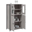 vidaXL Highboard grå sonoma 62x32x106,5 cm konstruert tre