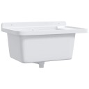  Veggmontert vaskeservant hvit 60x40x28 cm harpiks