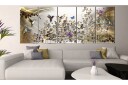 Bilde Hummingbirds Dance 5 Parts Gold Narrow 200x80 Artgeist sp. z o. o.