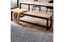 Spisestuebenk Wohnling massivt tre industriell loft stil med metallbein 120 cm   120 cm