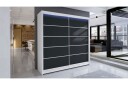 Canderbury Garderobe 180x215 cm - Svart/Hvit