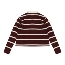 Ralph Lauren Kids Striped Cotton Jersey Rugby Shirt   Burgundy   S
