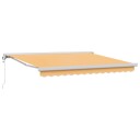  Uttrekkbar markise sand 300 x 250 cm Stoff og Metall