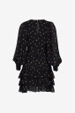 byTimo   Chiffonkjole Georgette Shift Dress   Svart