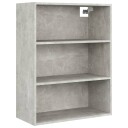 vidaXL Hengende veggskap betonggrå 69,5x32,5x90 cm