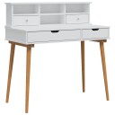 vidaXL Sminkebordsett FAUSKE 2 stk. Hvit 100 x 50 x 103,5 cm
