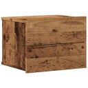  Veggmontert nattbord gammelt tre 40x32x30 cm 8721158554512