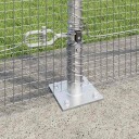  Sveiset Trådgjerde med 13 flensede stolper 1.6x50 m Galvanisert stål